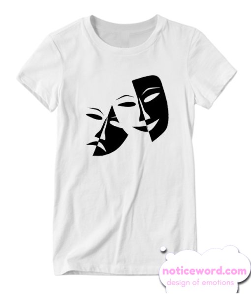 Drama Masks (Faces) Sad & Happy smooth T Shirt