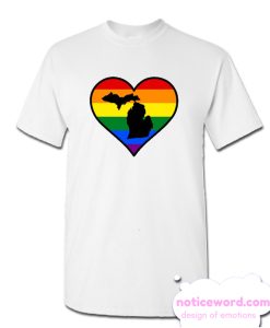 Michigan Gay Pride Heart smooth T Shirt