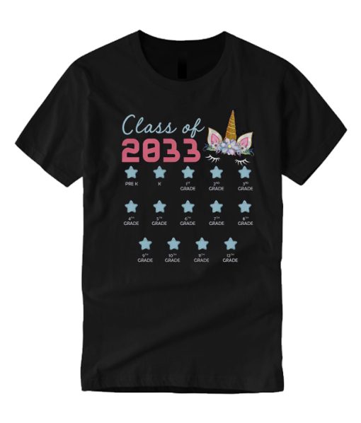 Class of 2033 Grow With Me First Day Of School Unicorn T-Shirt