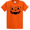 Jack O lantern Leopard Glasses Pumpkin Halloween T-Shirt