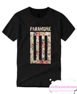 Paramore Logo Bars Floral T-Shirt