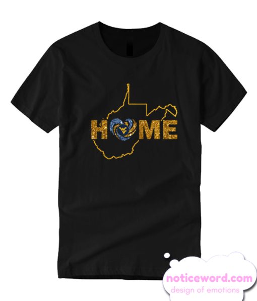 West Virginia Mountaineers Love Glitter Home T Shirt