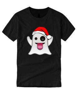 Ghost Emoji wearing Santa Claus Hat Emoji smooth T Shirt