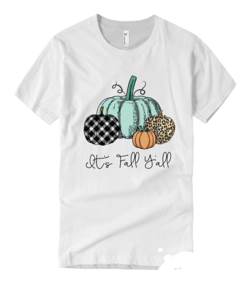 Leopard Its Fall Yall Pumpkin smooth T Shirt