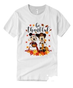 Mickey and Minnie Thankful Emoji smooth T Shirt