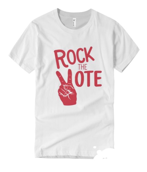 Rock The Vote Red White smooth T Shirt