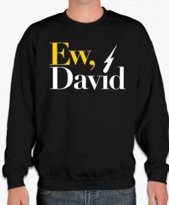 Ew, David Black smooth Sweatshirt