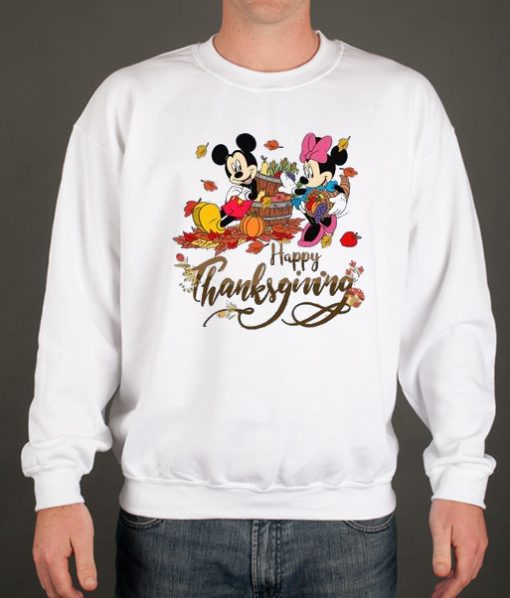 Happy Thanksgiving Disney smooth Sweatshirt