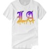 LA Bleeds Purple and Gold smooth T Shirt