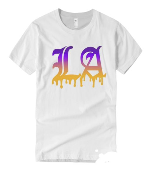 LA Bleeds Purple and Gold smooth T Shirt