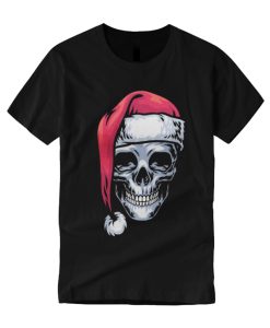 Santa Hat Skull smooth T Shirt