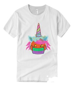 Unicorn Pumpkin Wearing A Face Mask 2020 Halloween smooth T Shirt