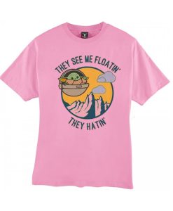 Baby Yoda - They see me Floatin smooth T Shirt