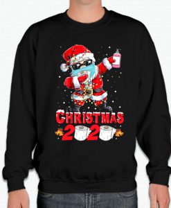 Christmas 2020 Toilet paper Santa Claus wear mask smooth Sweatshirt