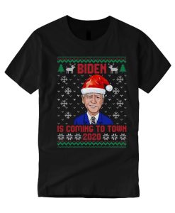 Christmas Biden Is Coming 2020 Funny smooth graphic T Shirt