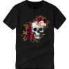 Floral Skull smooth graphic T Shirt