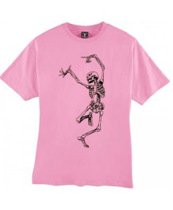 Funny Dancing Skeleton Skull smooth graphic T Shirt