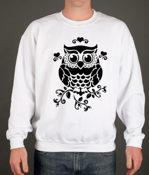 Owl Mandala smooth graphic Sweatshirt