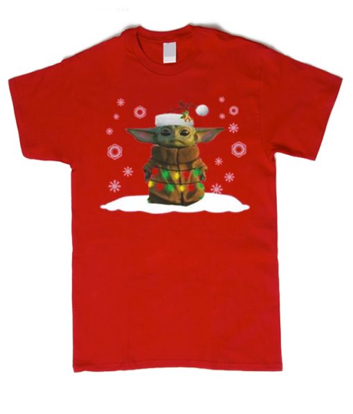 Santa Baby Yoda smooth graphic T Shirt