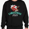 Santa With Face Mask And Toilet Paper Humor smooth Sweatshirt