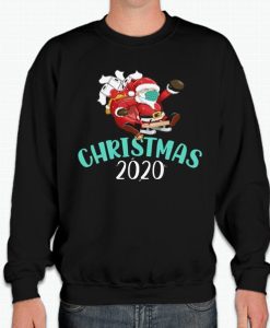 Santa With Face Mask And Toilet Paper Humor smooth Sweatshirt