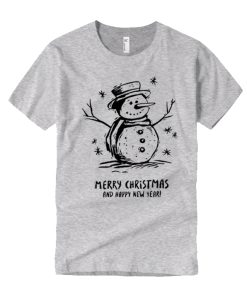 Snowman Merry Christmas smooth graphic T Shirt