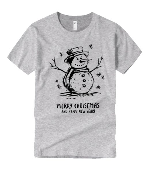 Snowman Merry Christmas smooth graphic T Shirt