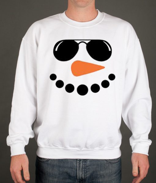 Snowman face smooth graphic Sweatshirt