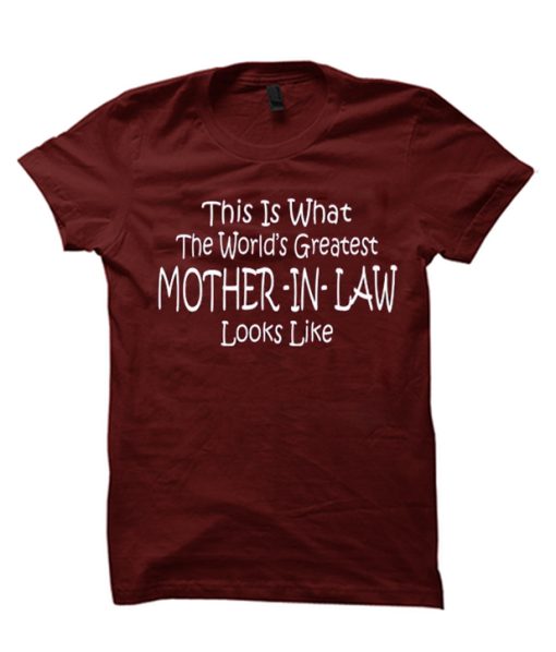 Worlds Greatest MOTHER IN LAW smooth graphic T Shirt