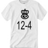 12-4 White smooth graphic T Shirt