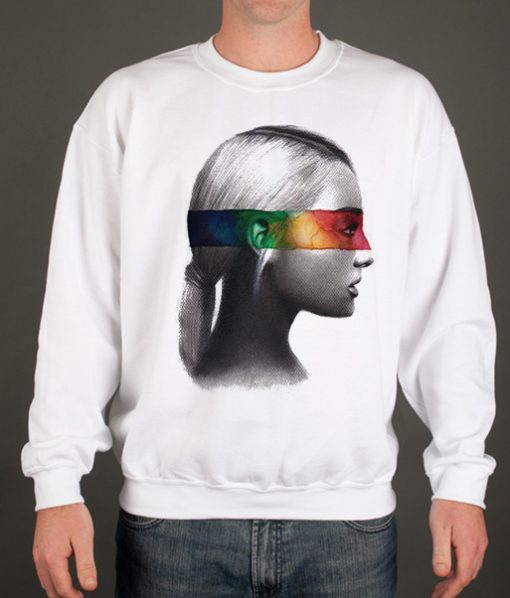 Ariana Grande Rainbow smooth graphic Sweatshirt