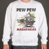 Baby Yoda And The Mandalorian Pew Pew Madafakas graphic Sweatshirt