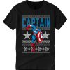 Captain America Stars Ugly Christmas smooth graphic T Shirt