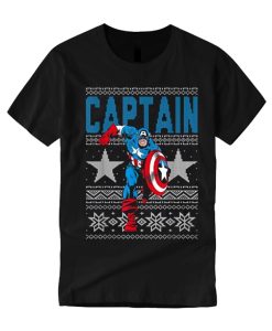 Captain America Stars Ugly Christmas smooth graphic T Shirt