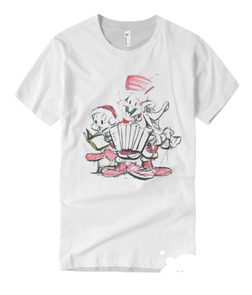 Christmas Caroling Sketch Looney Tunes smooth graphic T-Shirt