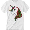 Christmas Unicorn graphic T Shirt