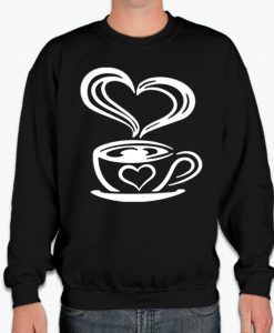 Coffee Heart smooth graphic Sweatshirt
