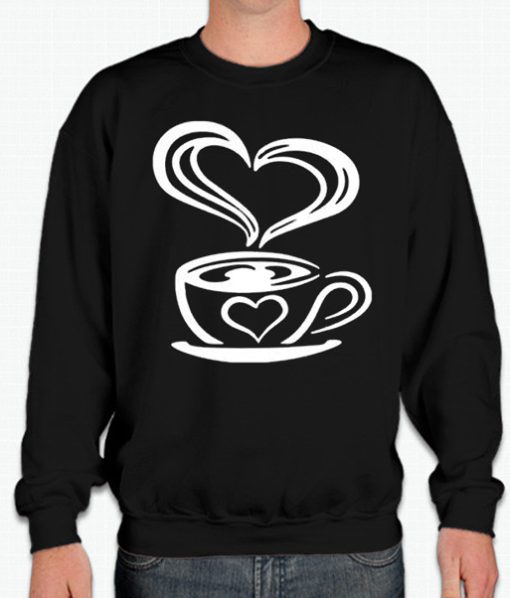 Coffee Heart smooth graphic Sweatshirt