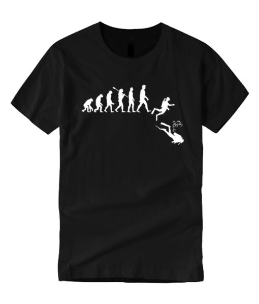 Evolution of diving scuba graphic T Shirt