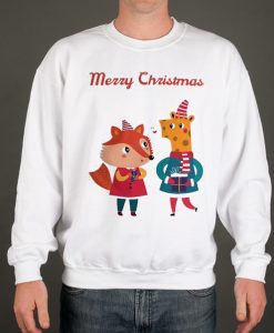 Fox and Giraffe smooth graphic Sweatshirt