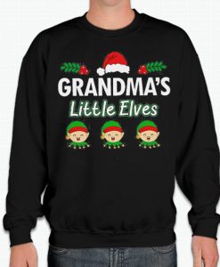 Grandma Little ELF Christmas smooth graphic Sweatshirt