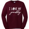 I Love my Granddog smooth graphic Sweatshirt