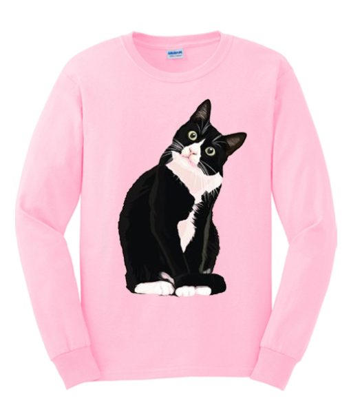 Kitty Cat Face graphic Sweatshirt