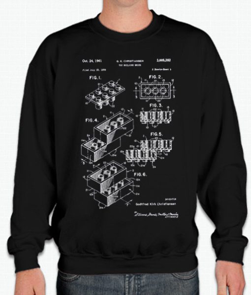 Lego Brick Patent graphic Sweatshirt