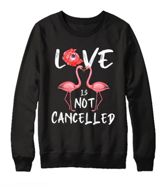 Love Is Not Cancelled - Flamingos Lovers graphic Sweatshirt