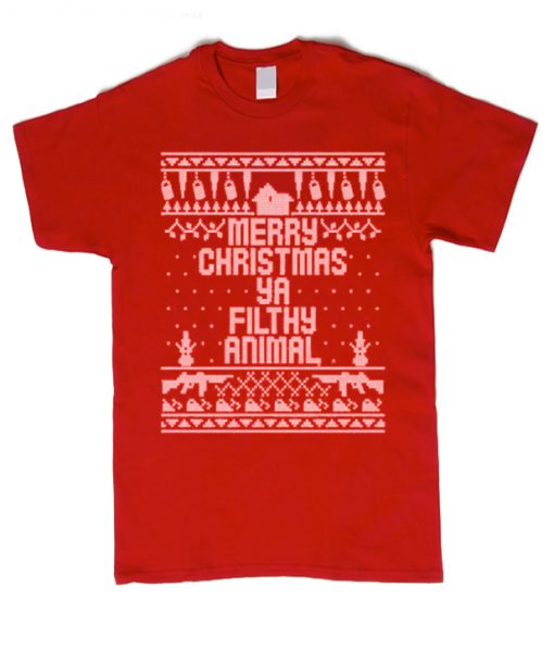 Merry Christmas Ya Filthy Animal smooth graphic T Shirt