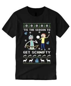 Mery Christmas Rick and Morty graphic T Shirt