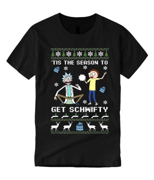 Mery Christmas Rick and Morty graphic T Shirt