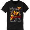 Pooh and butterfly smooth graphic T Shirt