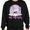 Retro Unicorn Eat the Rich graphic Sweatshirt